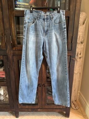 Light Blue Vintage Lee Dungarees Men's Straight Jeans